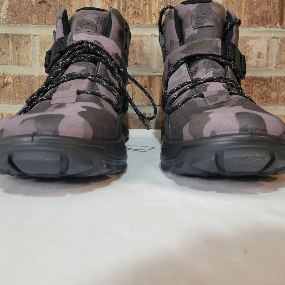 ECCO Exostrike M Gore-Tex Camo Boots Mens EU 46 / US 12-12.5 Titanium Black NEW